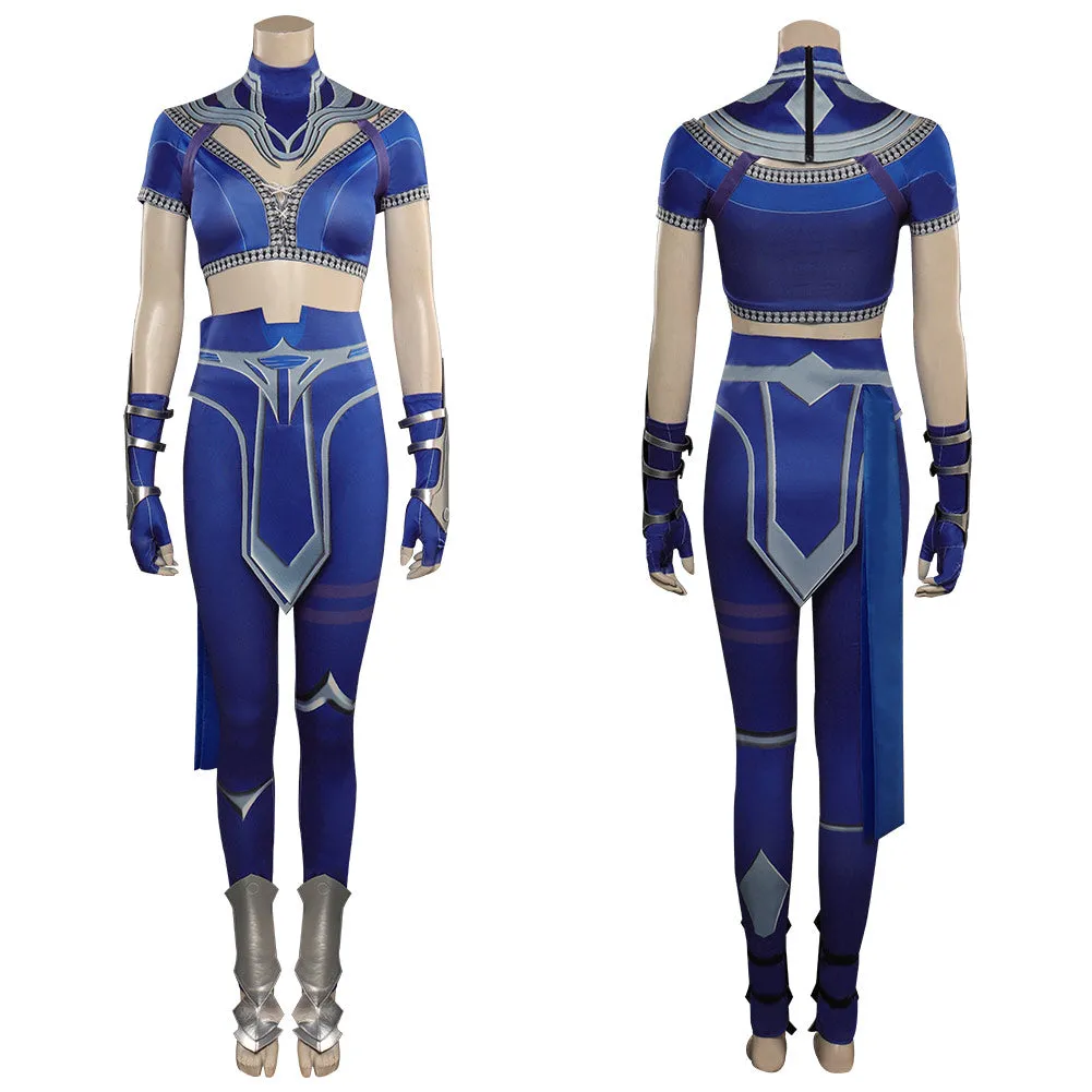 Mortal Kombat Kitana Cosplay Costume Outfits Halloween Carnival Suit