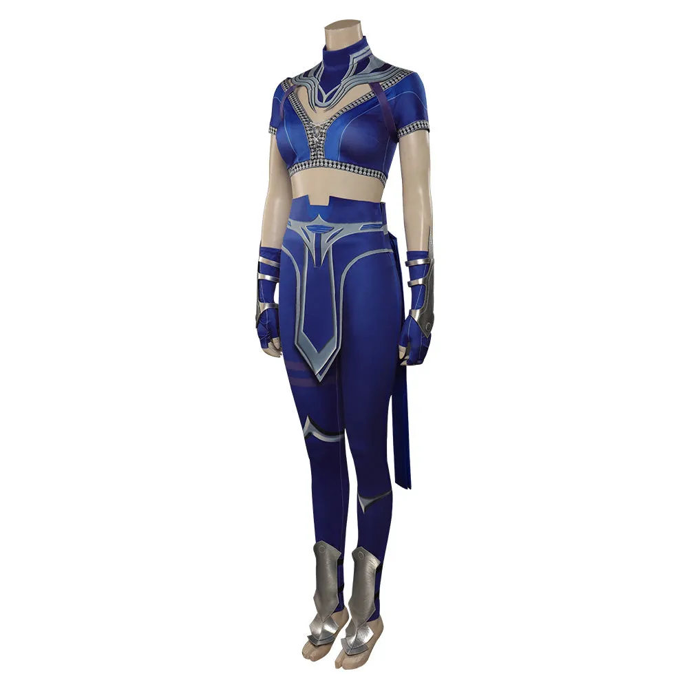 Mortal Kombat Kitana Cosplay Costume Outfits Halloween Carnival Suit