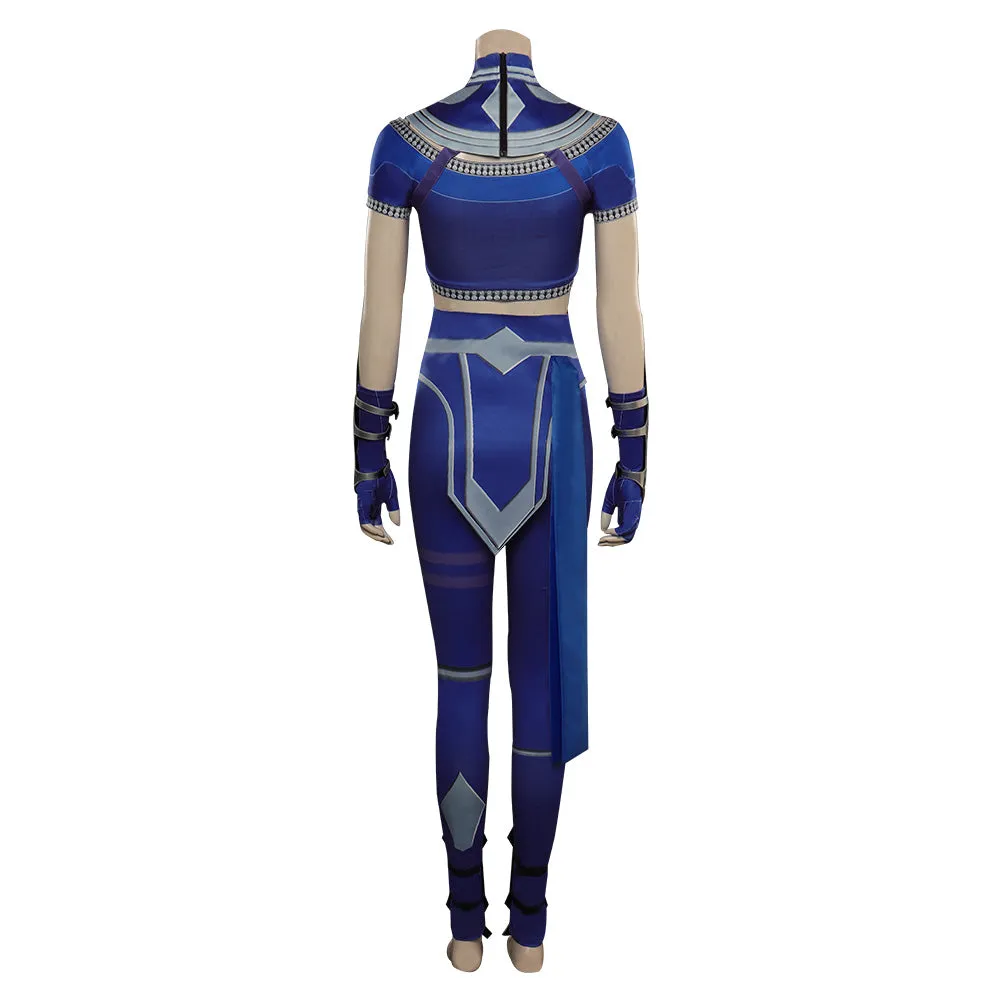Mortal Kombat Kitana Cosplay Costume Outfits Halloween Carnival Suit