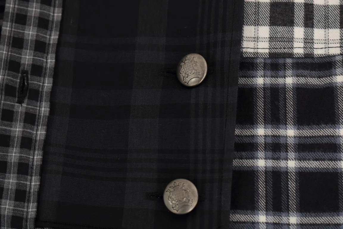 Multicolor Check Cotton Slim Fit Shirt