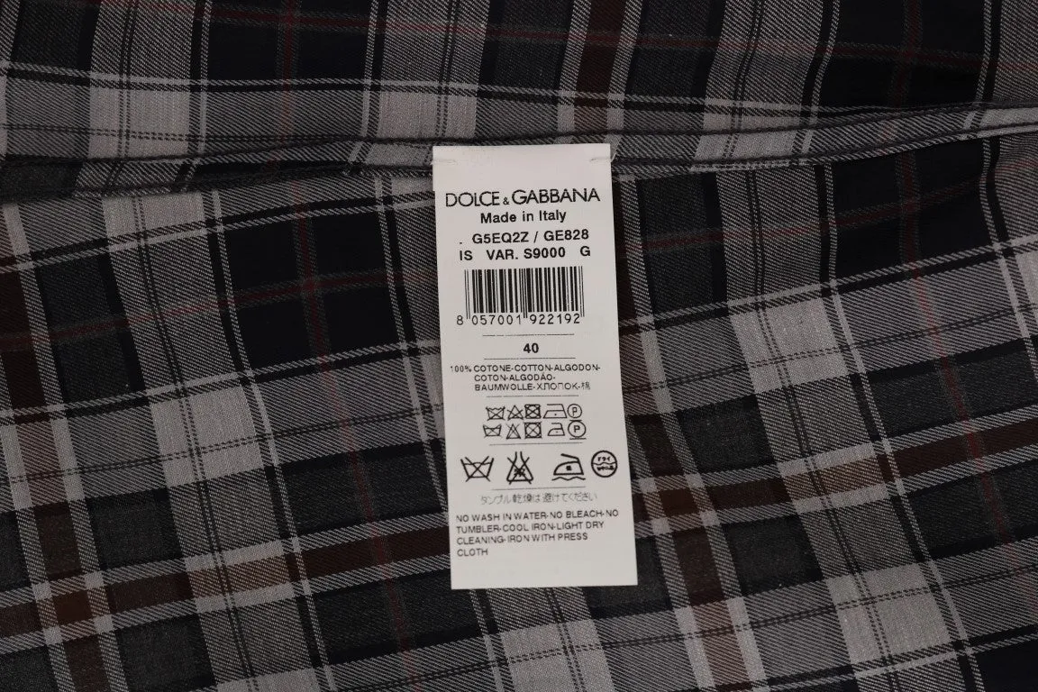 Multicolor Check Cotton Slim Fit Shirt