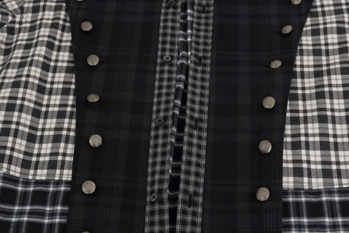 Multicolor Check Cotton Slim Fit Shirt