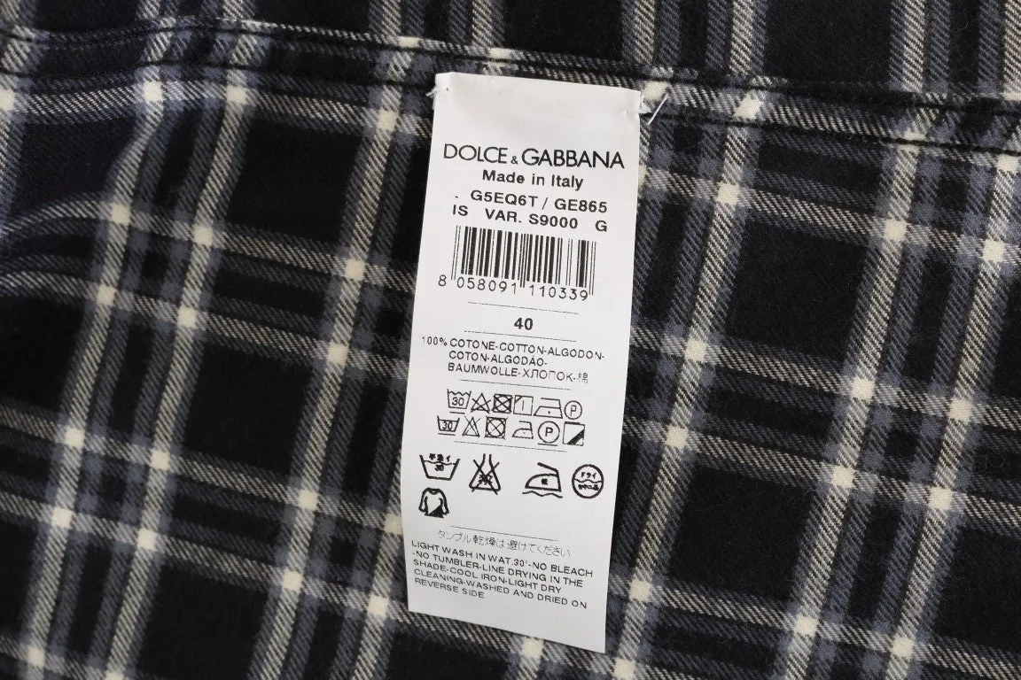 Multicolor Check Cotton Slim Fit Shirt