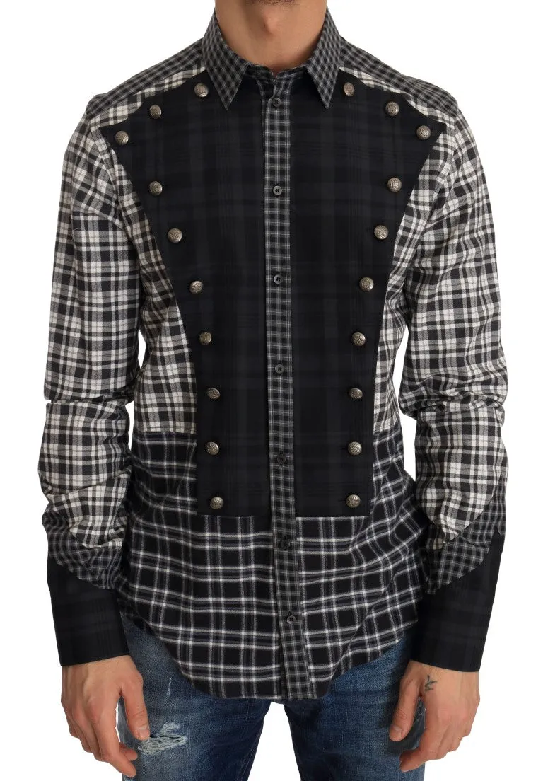 Multicolor Check Cotton Slim Fit Shirt