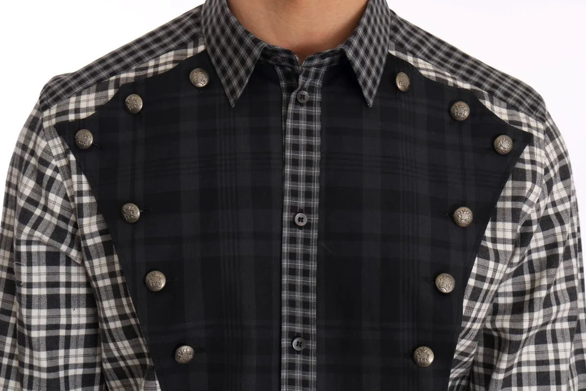 Multicolor Check Cotton Slim Fit Shirt