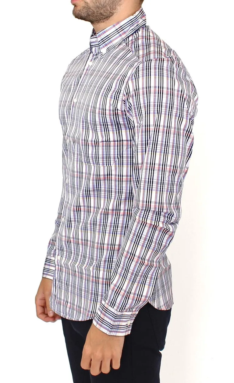 Multicolored checkered cotton shirt