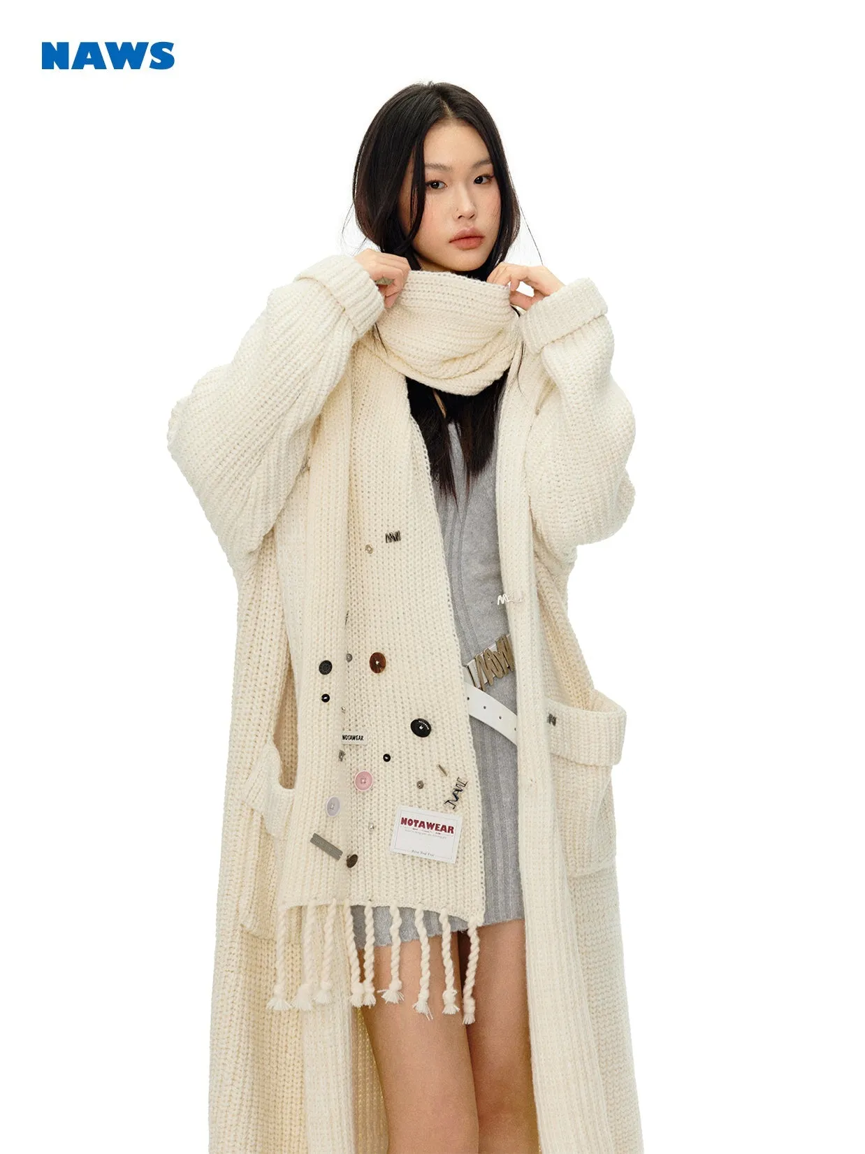 [NAWS] Hand-made crochet tassel scarf