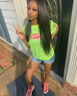 Neon Pink Drippin Flavor | Lemon Tee (Solid Checkered Drippin Sleeve)