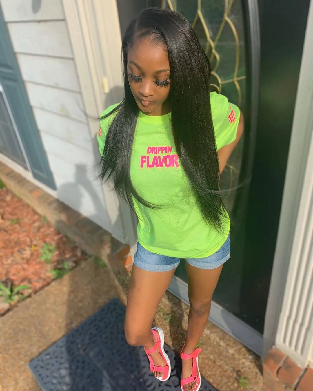 Neon Pink Drippin Flavor | Lemon Tee (Solid Checkered Drippin Sleeve)