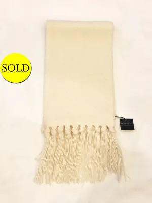 NEW Burberry Ivory Fringe Scarf