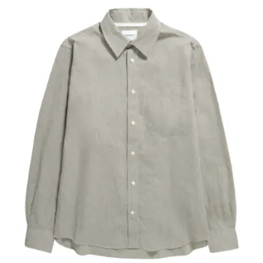 Norse Projects Algot Relaxed Cotton Linen Shirt Ivy Green