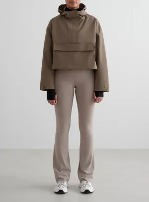 Nougat Cropped Waterproof Anorak