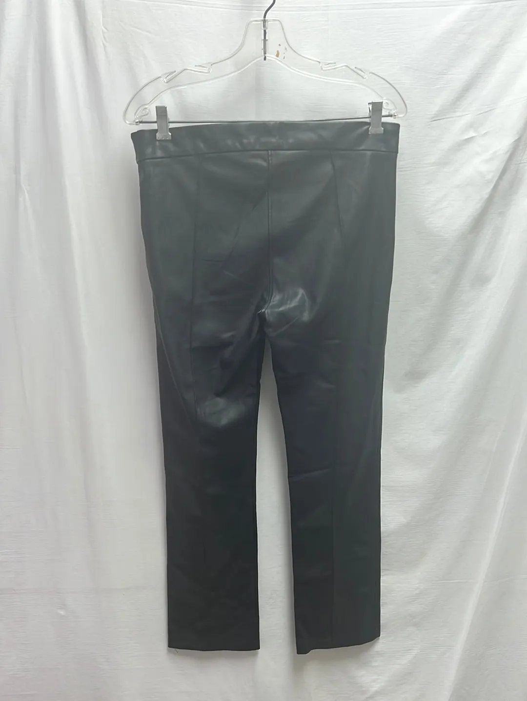 NWT -- DAVID LERNER black Faux-Leather Pants -- Large