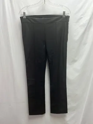 NWT -- DAVID LERNER black Faux-Leather Pants -- Large