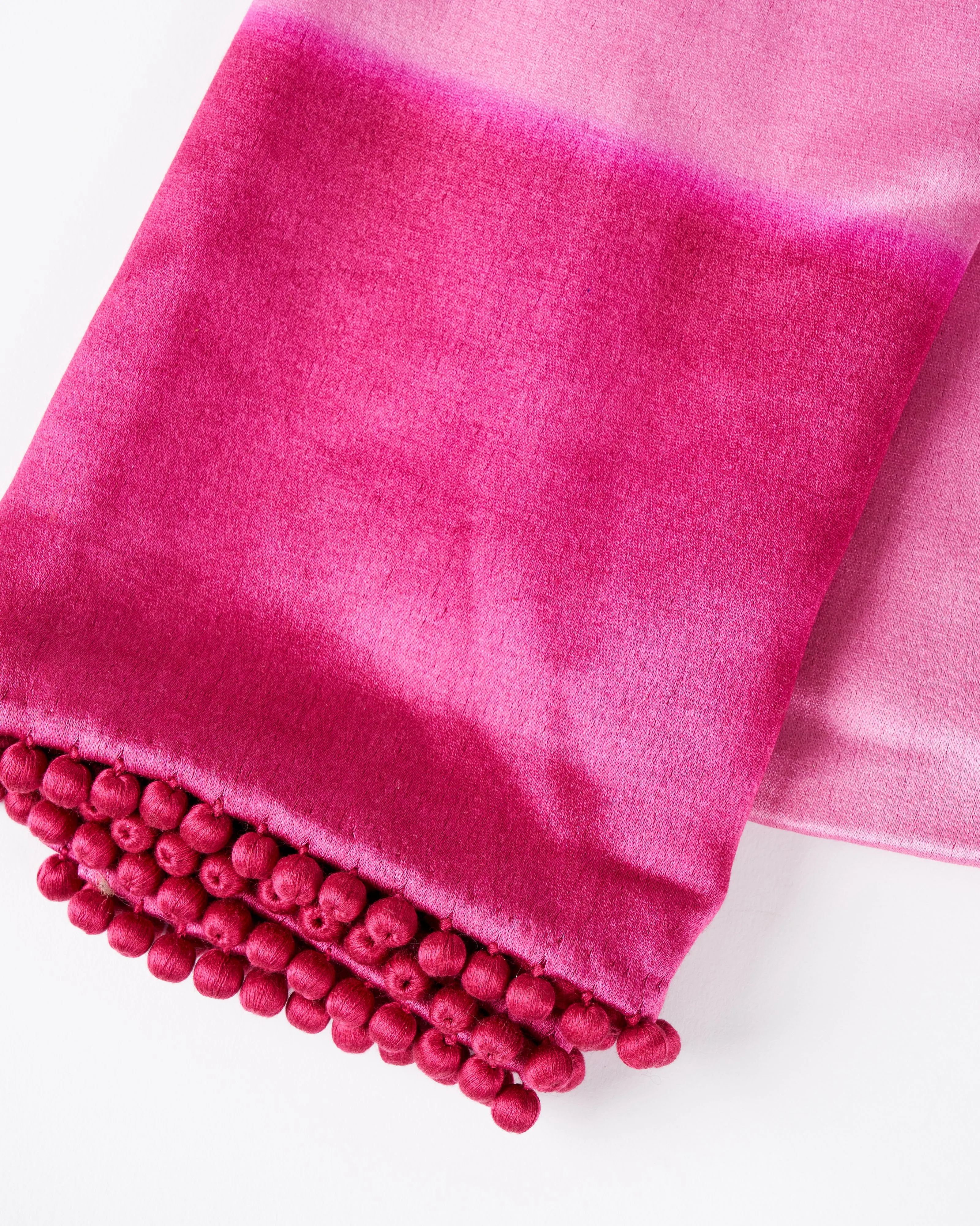 ombre satin cashmere weave stole - enchanting pink
