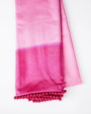 ombre satin cashmere weave stole - enchanting pink
