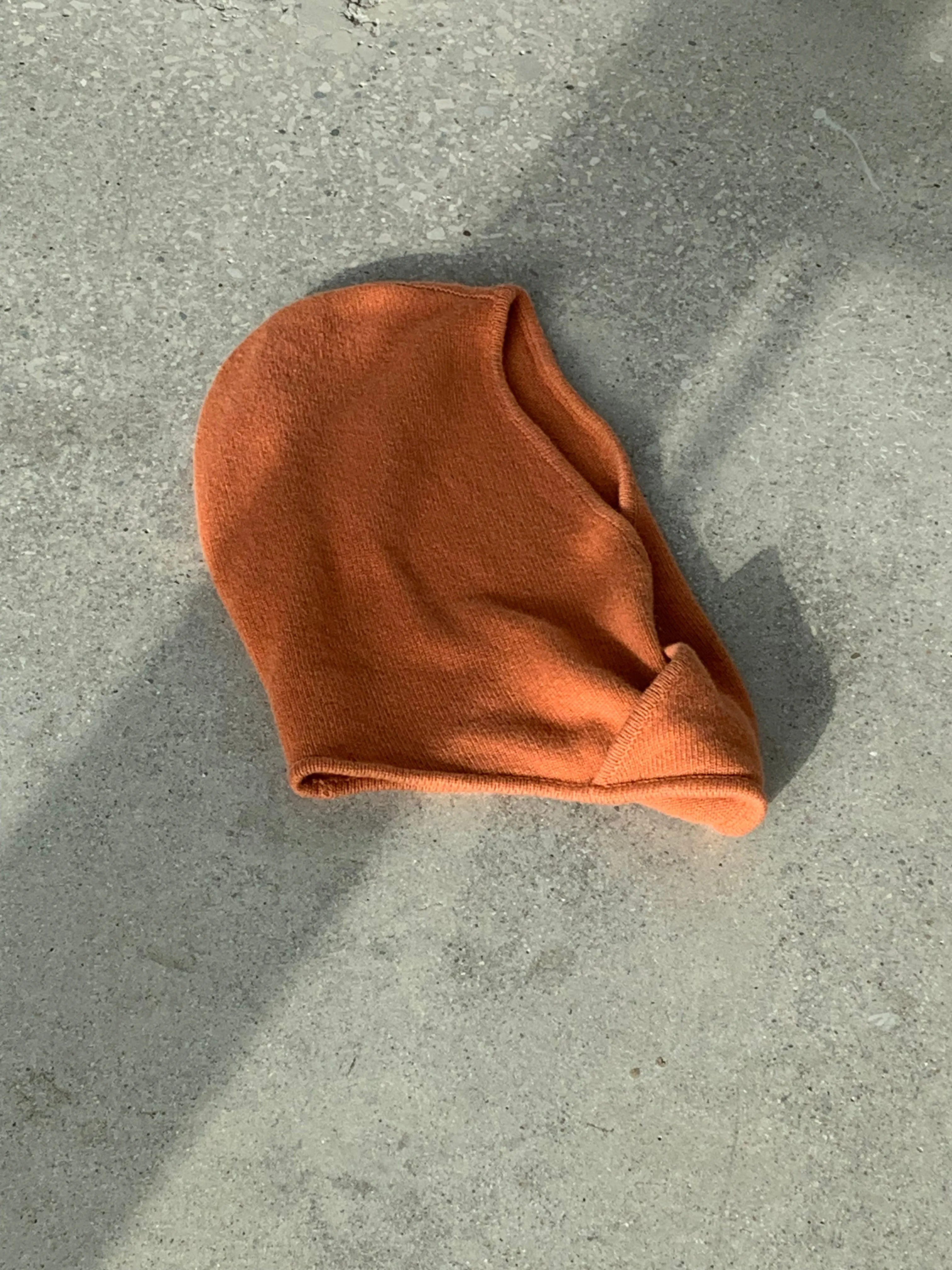 orange cashmere hood