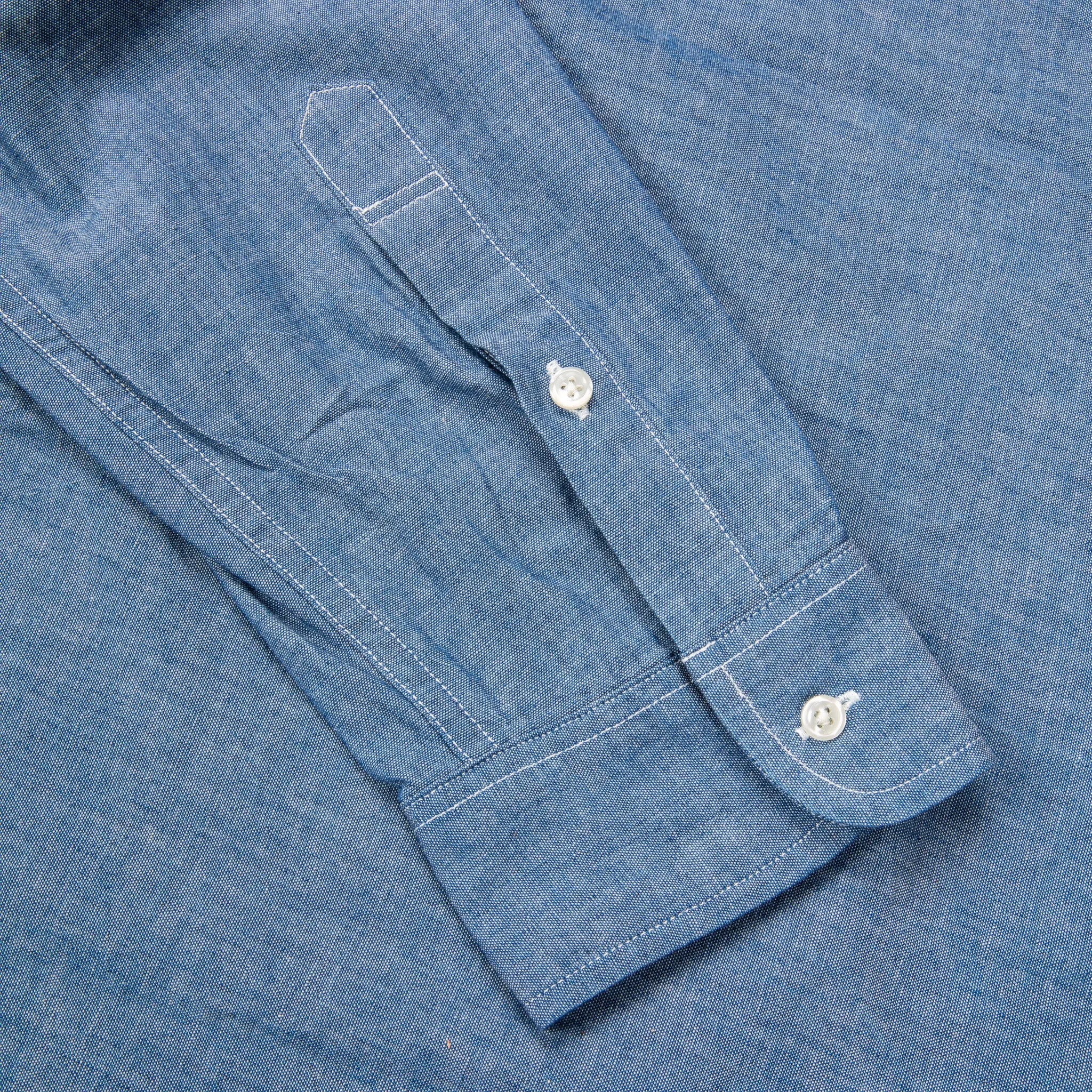 Orslow Button Down Washed Chambray Shirt