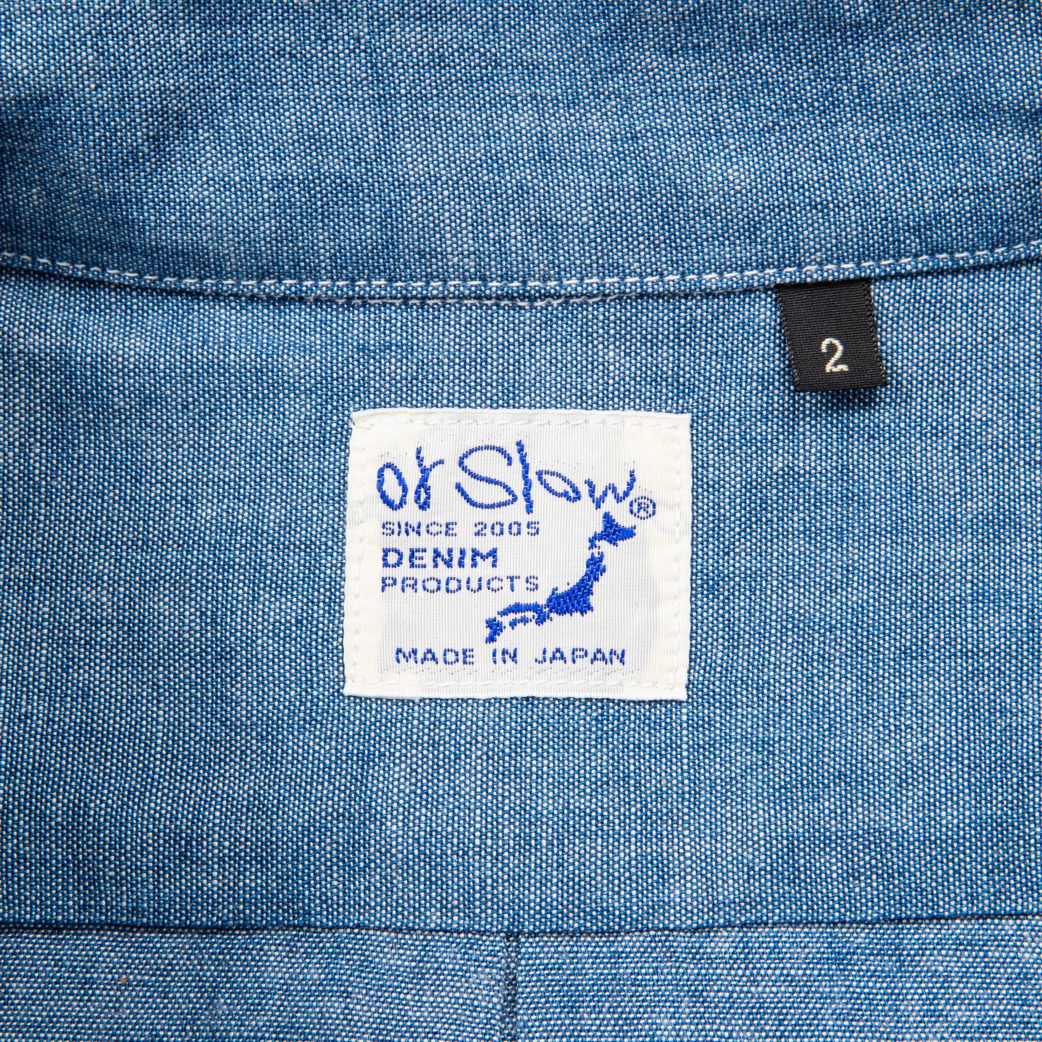 Orslow Button Down Washed Chambray Shirt