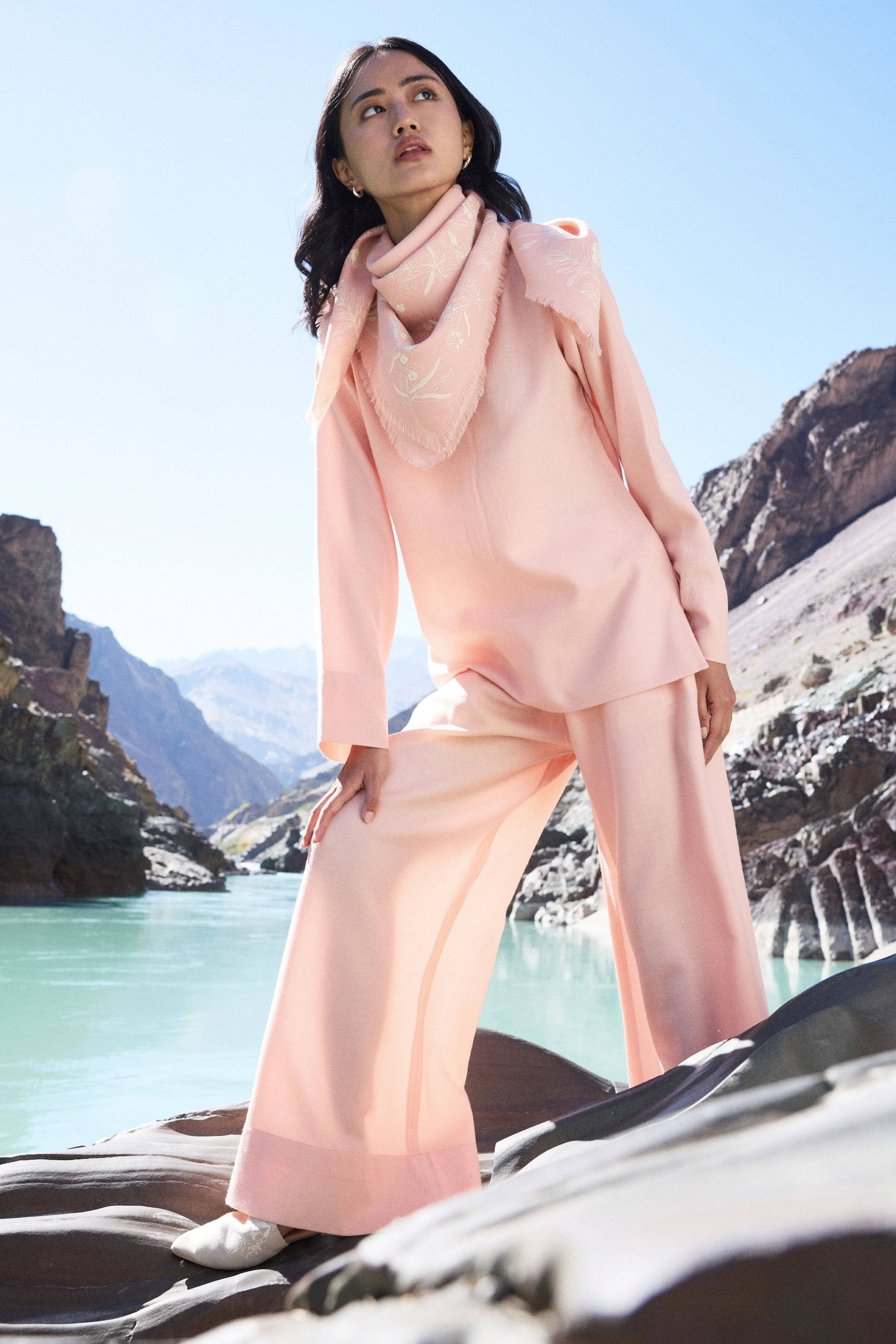 Oslo Woollen Pants (Dusty Pink)