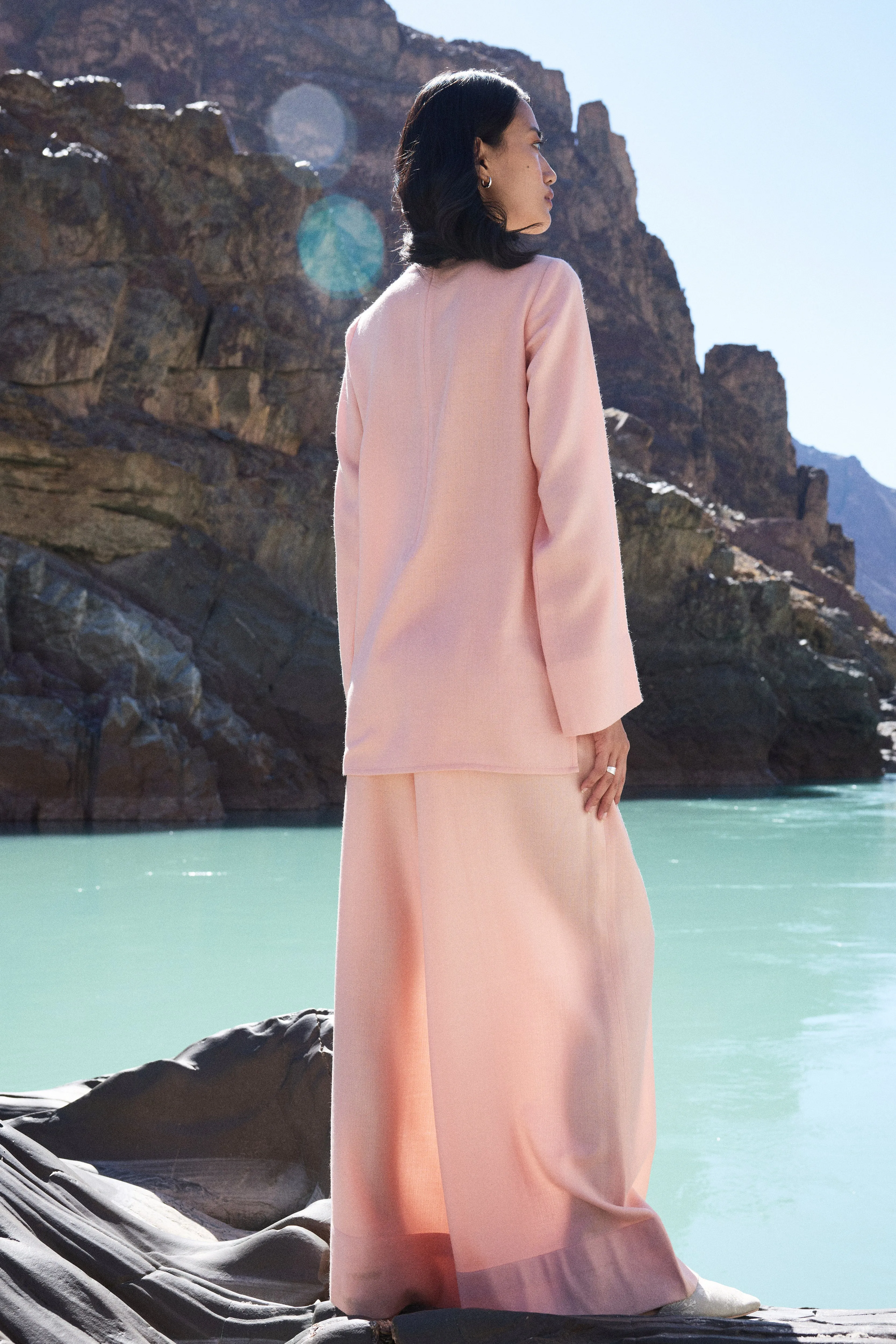 Oslo Woollen Pants (Dusty Pink)