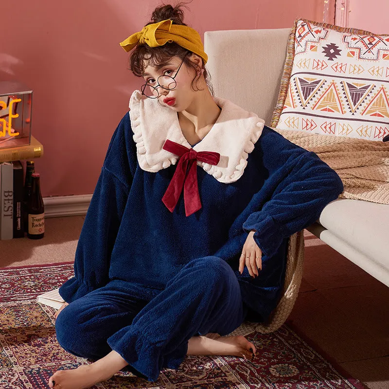 Pajamas Women Autumn And Winter Coral Fleece