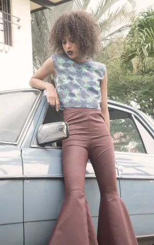 Pants with maxi flares