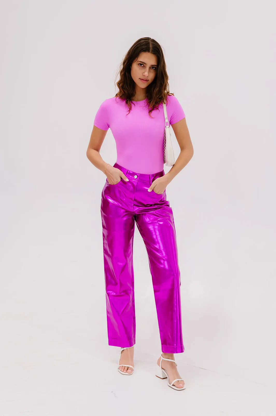 Party On Metallic Pant // Pink