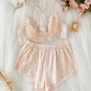 Passion Floral Silk Pajamas Luxe - Ivory