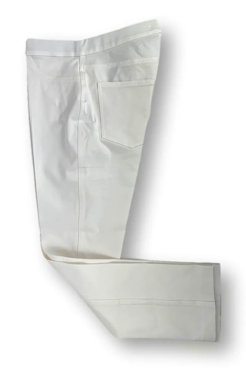 Peace of Cloth Crop Jean Pull On Pant in White