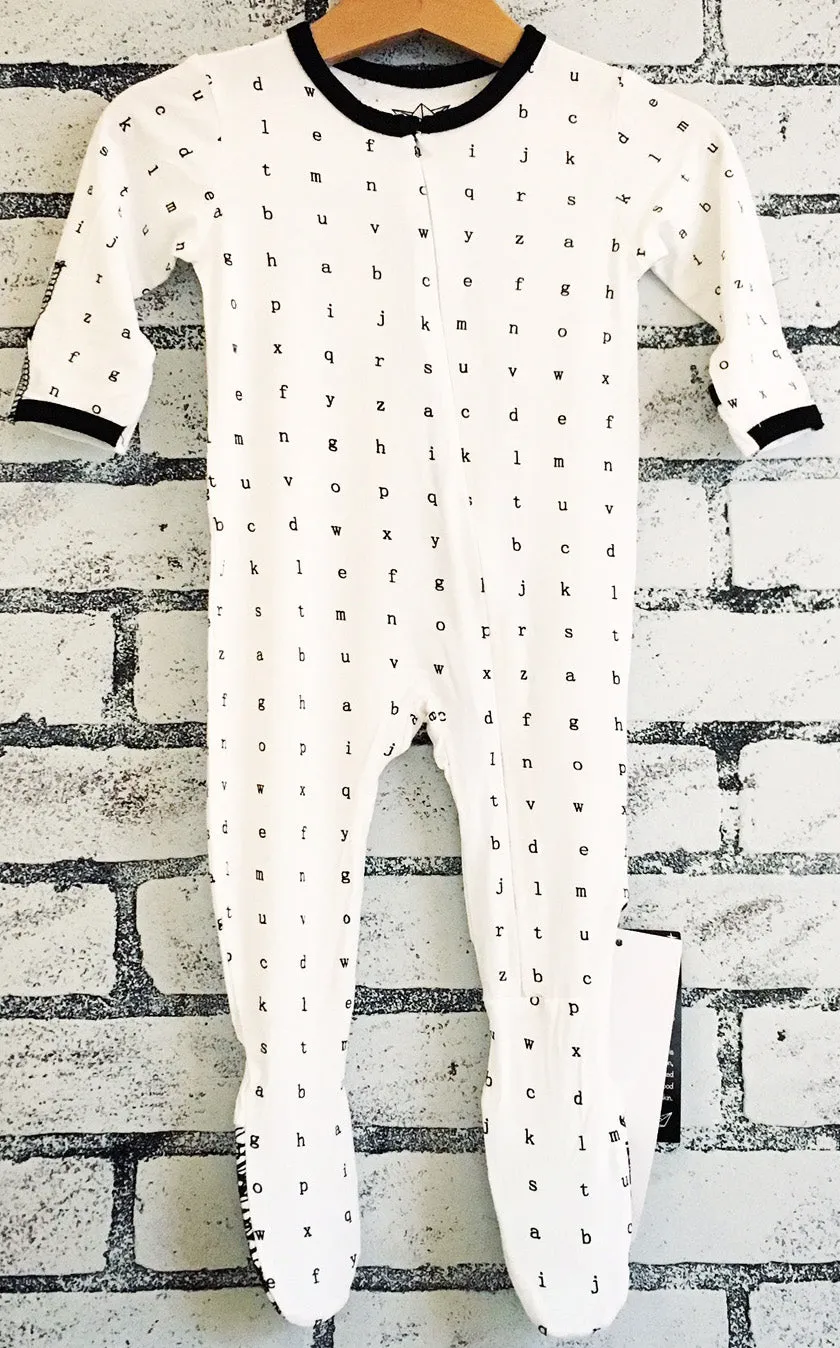 Peregrine Kidswear Typewriter White Footie