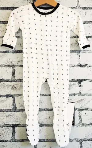 Peregrine Kidswear Typewriter White Footie