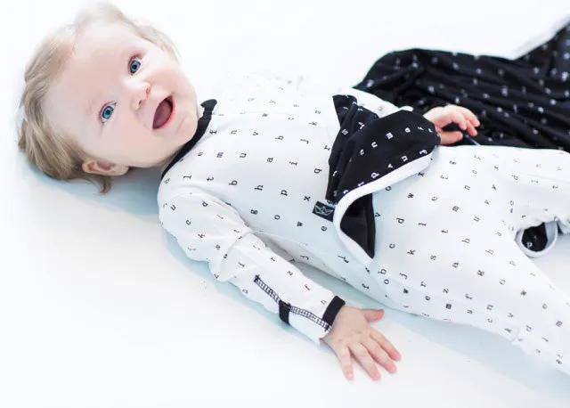 Peregrine Kidswear Typewriter White Footie