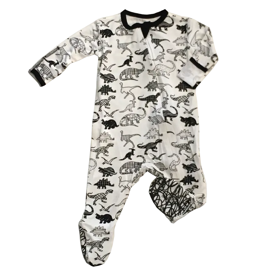 Peregrine Kidswear White Dino Footie
