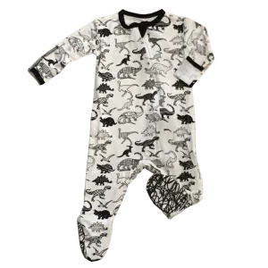 Peregrine Kidswear White Dino Footie
