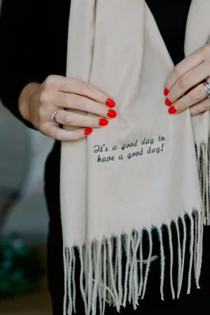 Personalised Message Cashmere Blend Scarf