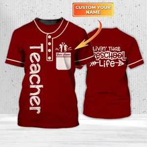 Personalized Preschool Teacher Graphic Design 3D Printed Shirts