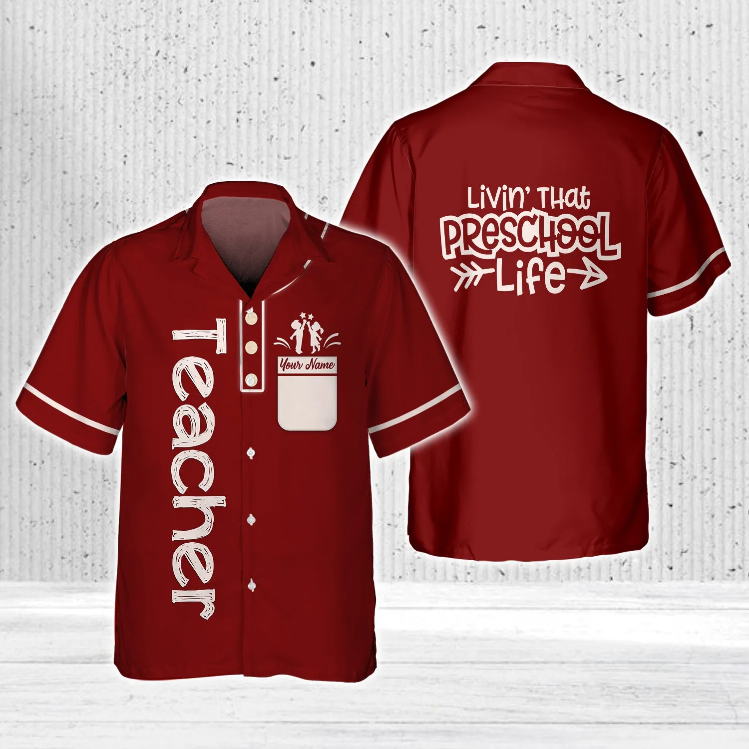 Personalized Preschool Teacher Graphic Design 3D Printed Shirts