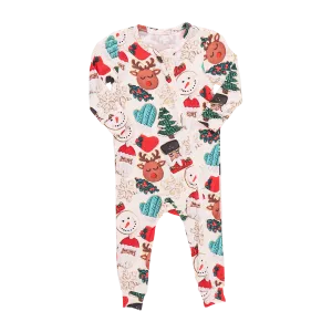 Pink Chicken Baby Bamboo Romper - Frosted Cookies
