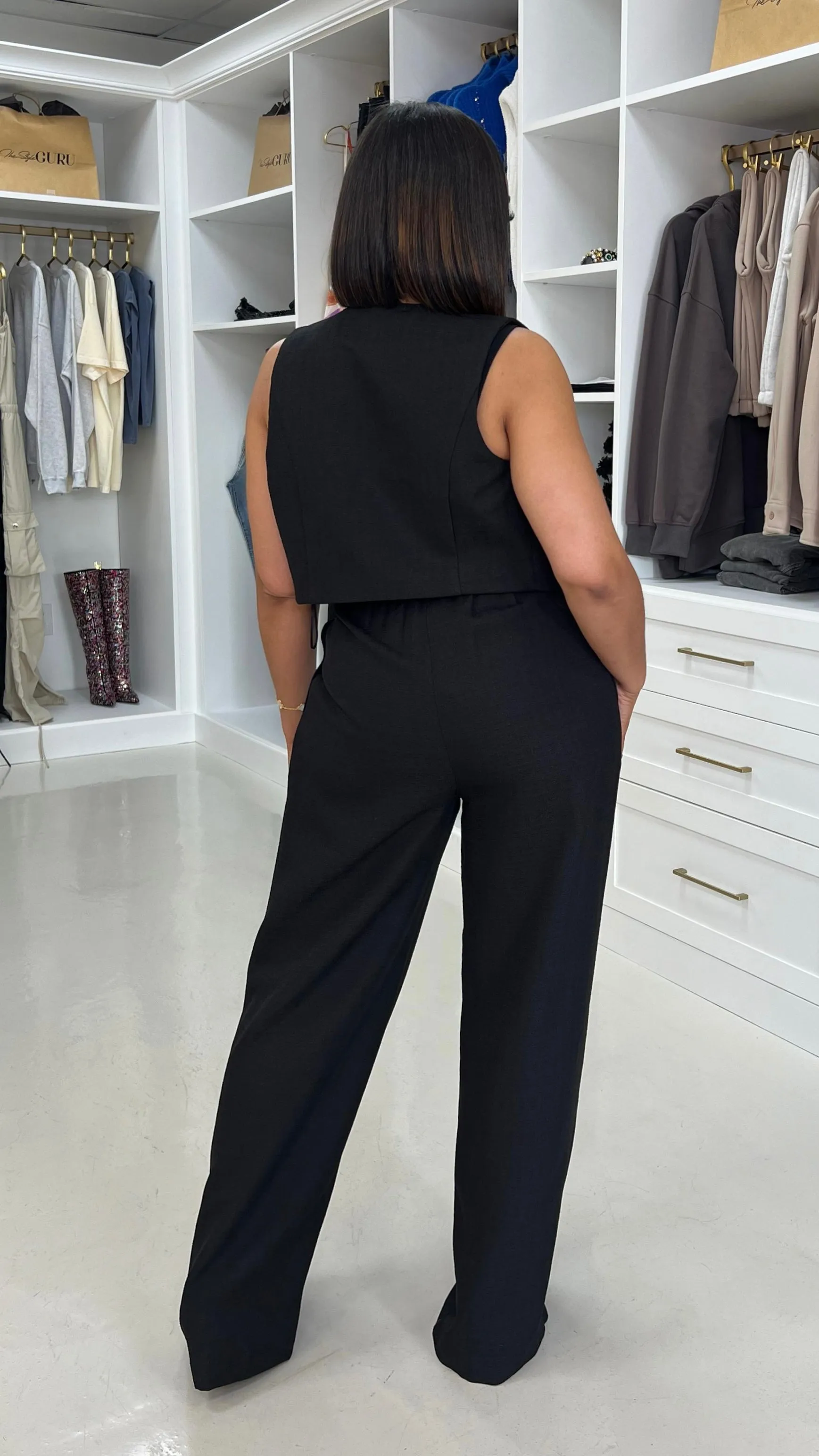 Pleated Flare Pants