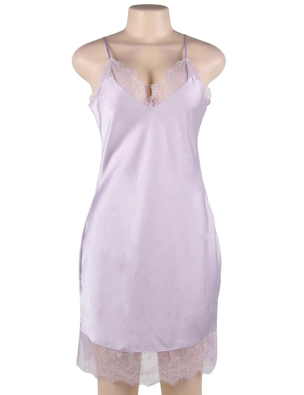 Plus Size Egypt Sexy Fashion Silk Satin Lace High Quality Women Pajama