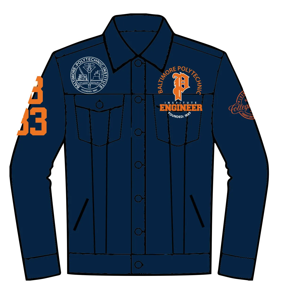 POLYTECHNIC | CROP DARK DENIM JACKET