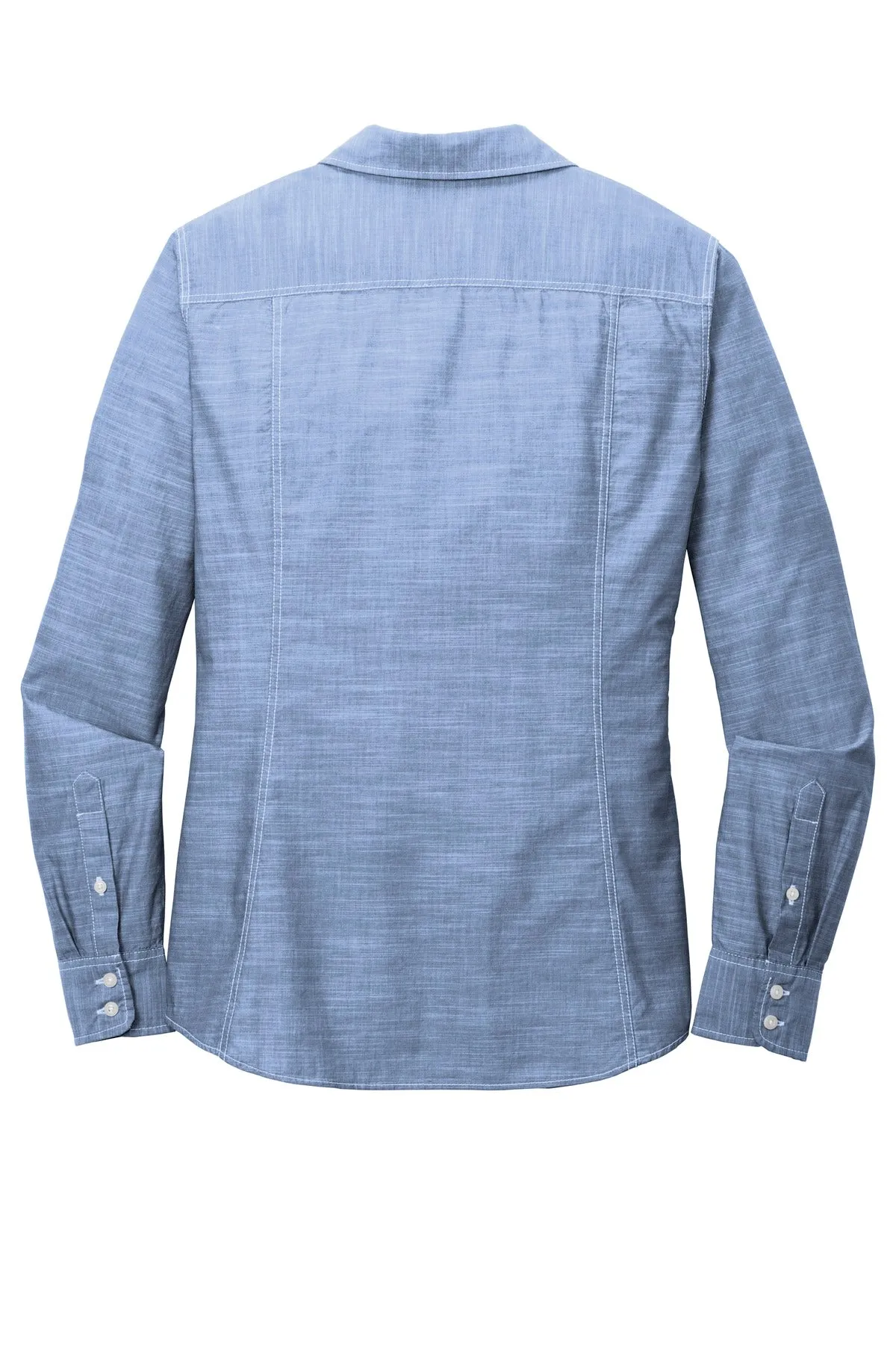 Port Authority Women's Slub Chambray Shirt. LW380 Light Blue