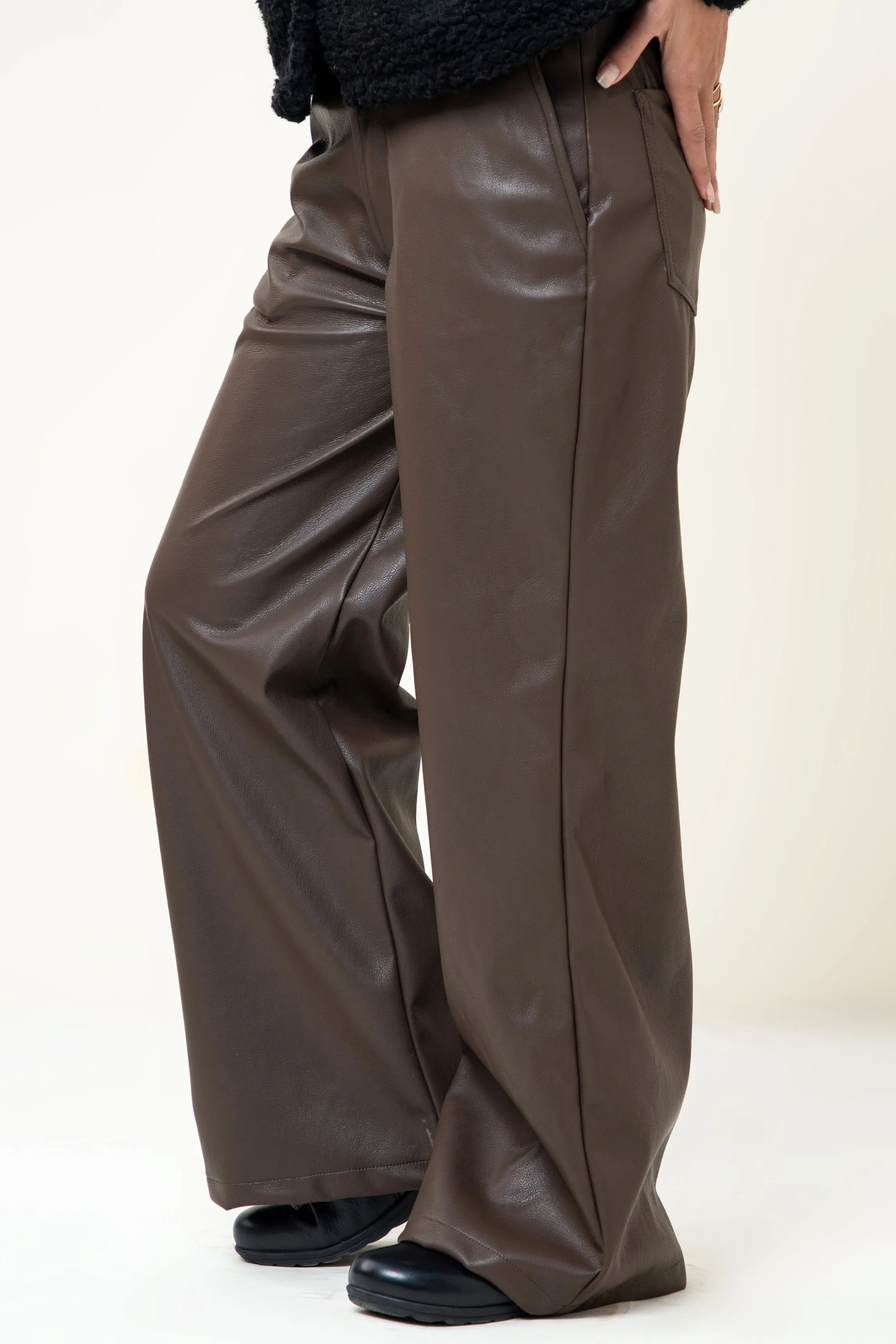 Posh Neo Leather pants Brown