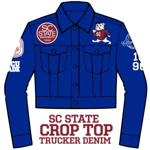 Pre Order ( Ship March 15) SC STATE  | Chenille Crop DENIM