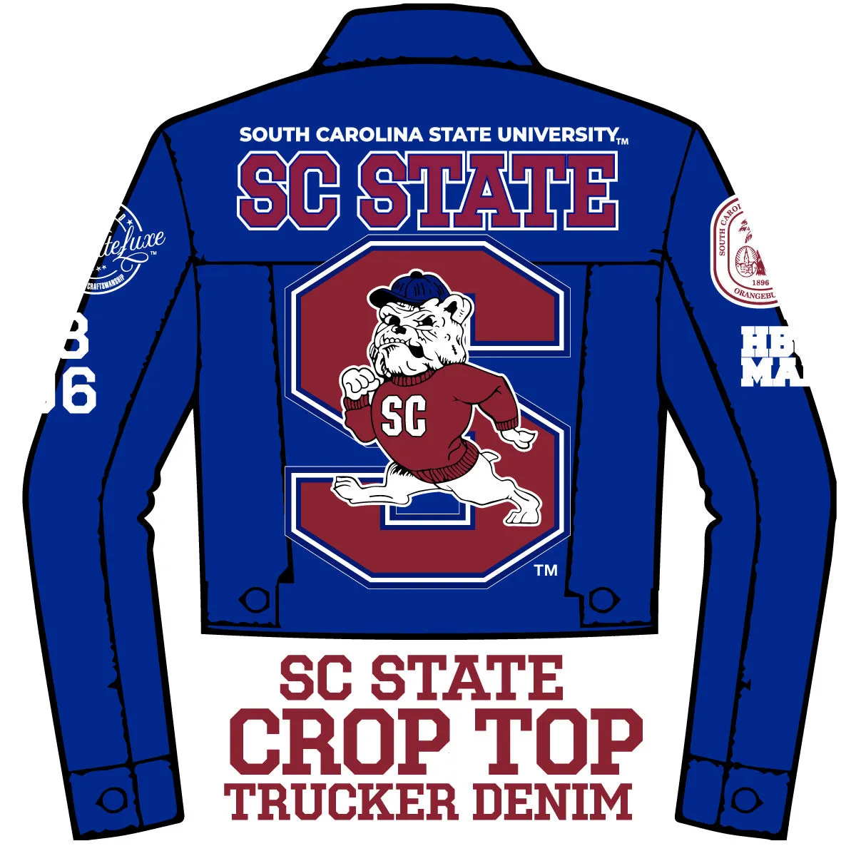 Pre Order ( Ship March 15) SC STATE  | Chenille Crop DENIM
