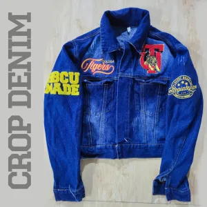 Pre Order (Ship March 1st) TUSKEGEE UNIV. | CROP Dark Trucker DENIM