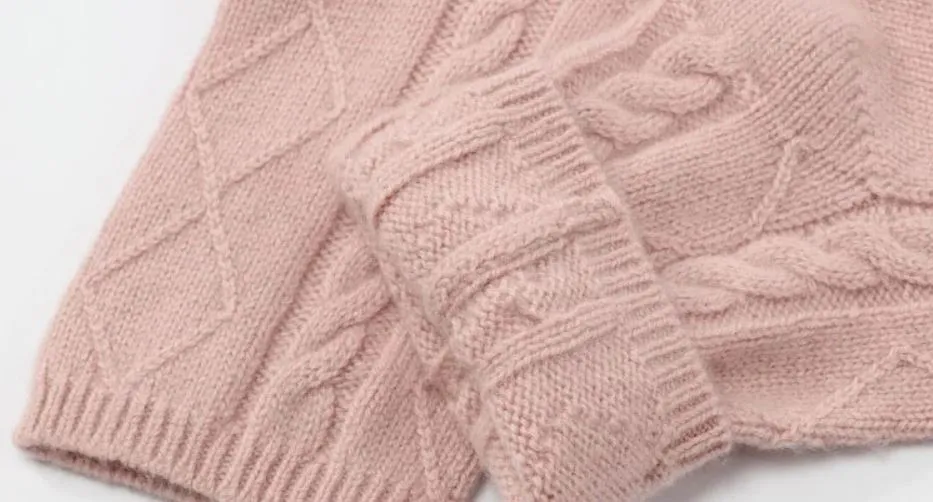 Premium 100% Cashmere Cable Knit Sleep Socks