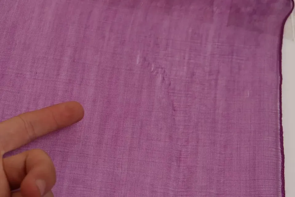 Purple Solid Cashmere Silk Shawl Wrap Scarf