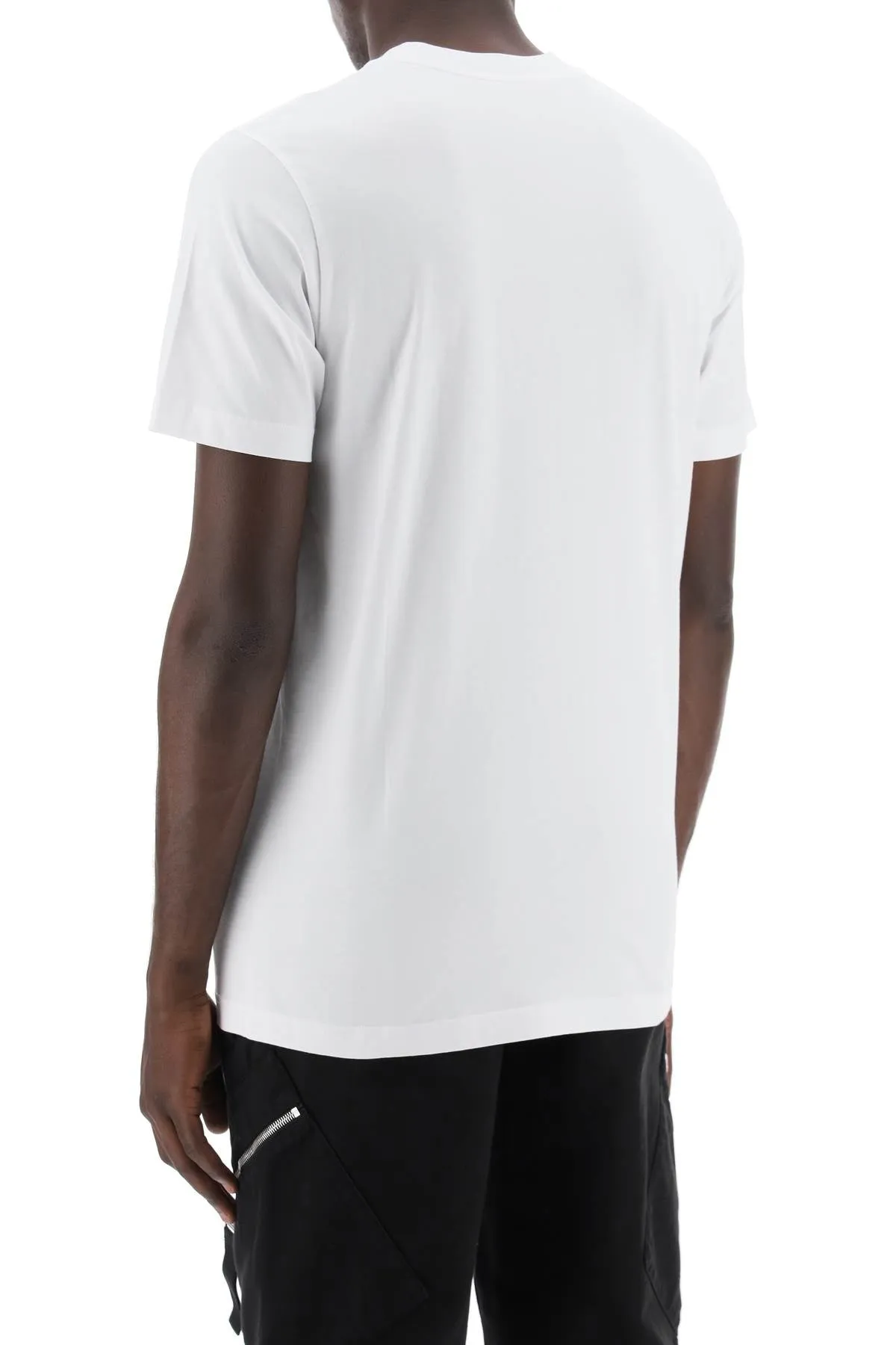 "checked logo t-shirt with square